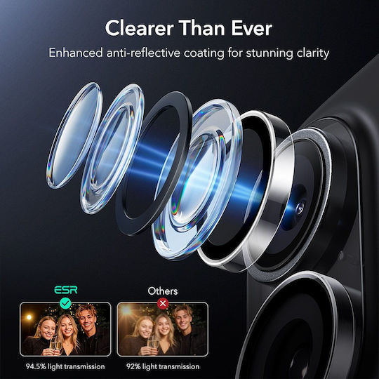 ESR Armorite Camera Protection Tempered Glass Transparent for the iPhone 16, iPhone 16 Plus, iPhone 17