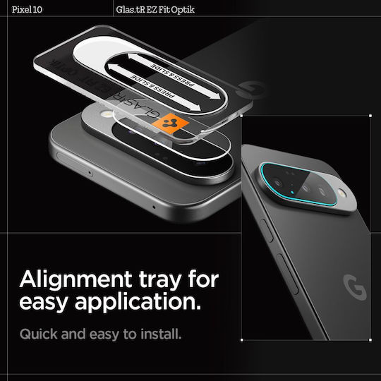 Spigen Optik EZ Fit 2-pack Προστασία Κάμερας Tempered Glass Διάφανο για το Google Pixel 10