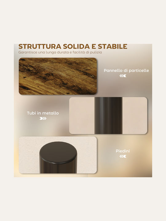 HomCom Tabletop Metal Base 40x10x36.5cm Brown