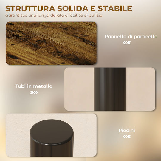 HomCom Tabletop Metal Base 40x10x36.5cm Brown