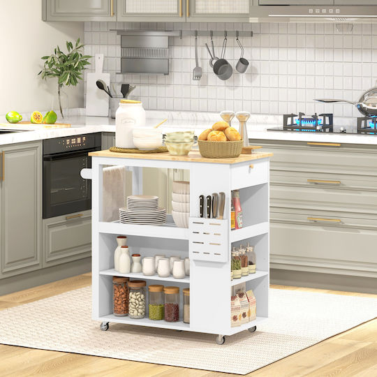 Floor Cabinet White 86.5x47x88 cm