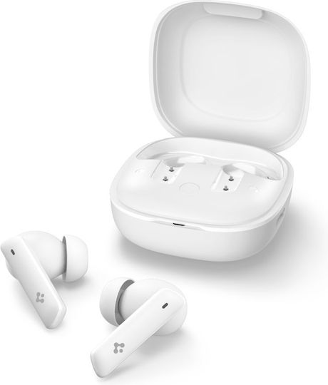 Spigen SA2402 ANC Pro In-ear Bluetooth Handsfree Ακουστικά με Θήκη Φόρτισης Λευκά