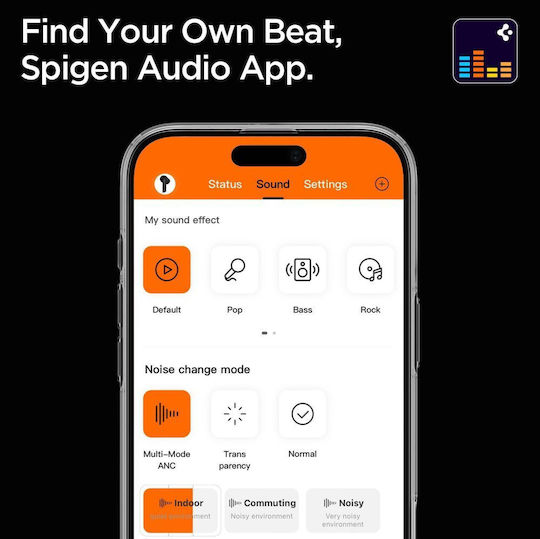Spigen SA2402 ANC Pro In-ear Bluetooth Handsfree Ακουστικά με Θήκη Φόρτισης Λευκά