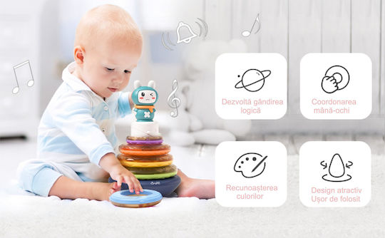 Tumama Kids Jucărie Piramidă cu Muzică, Lumină și Sunete pentru 6++ Luni (Diverse modele) 1 buc