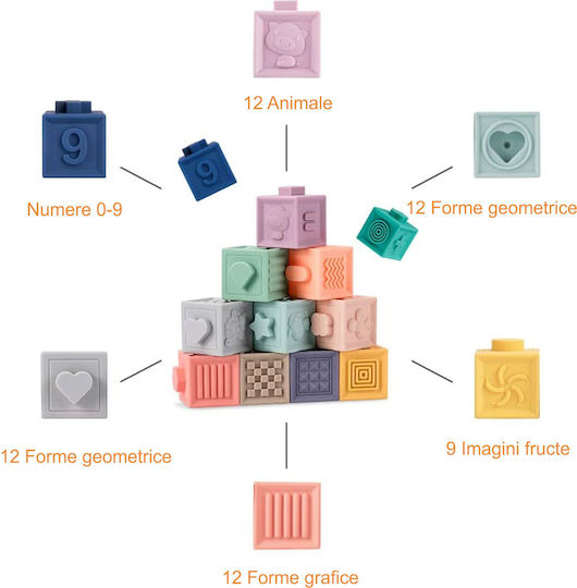 Tumama Kids Jucărie de Stivuire din Silicon cu Sunete pentru 3++ Luni (Diverse modele) 1 buc