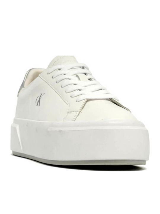 Calvin Klein Flatforms Sneakers Λευκά