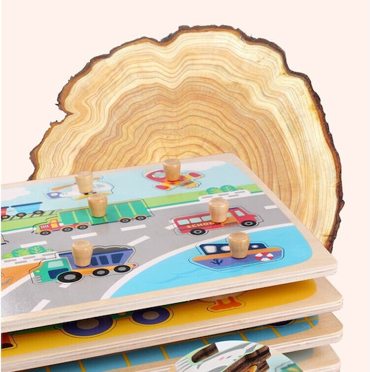 Wooden Kids Peg Puzzle for 3+ years+ Years 9pcs