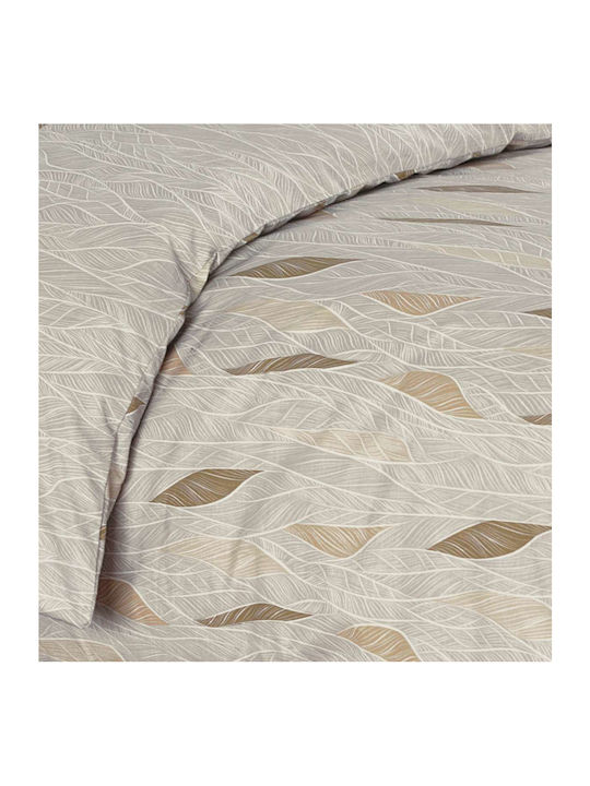 Espree Sheet Sets King Size with Elastic 180x200+35cm. Beige 4pcs