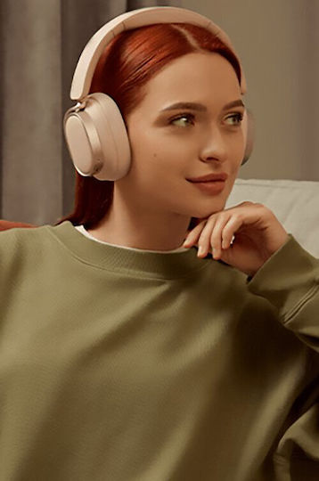 Edifier ES850NB Wireless / Wired Over Ear Headphones with 92 hours of Operation and Quick Charge Pink