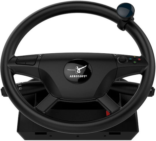 Aerosoft Steering Wheel with Shifter and Pedals for PC with 1080° Rotation (16037)