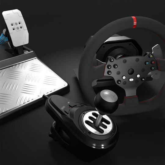 Gaming Lenkrad mit Gangschaltung und Pedalen für PC / PS4 / XBOX Eins / Xbox Serie X/S