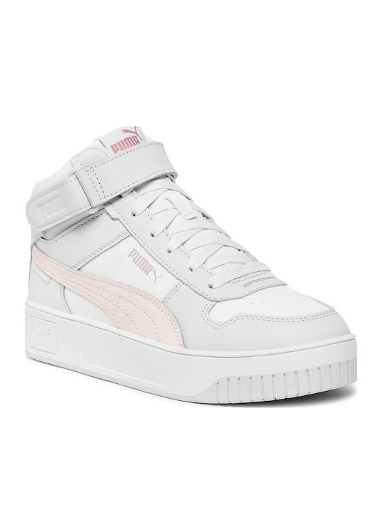 PUMA Carina Flatforms Sneakers White Pink