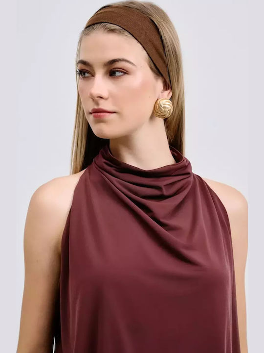 Women's Blouse Sleeveless Drape Γκρενά