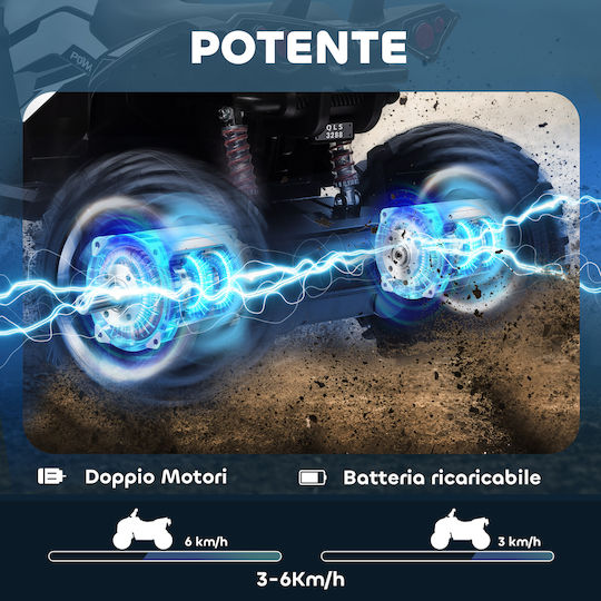 Tricicletă pentru copii Electrică 12 volți Alb