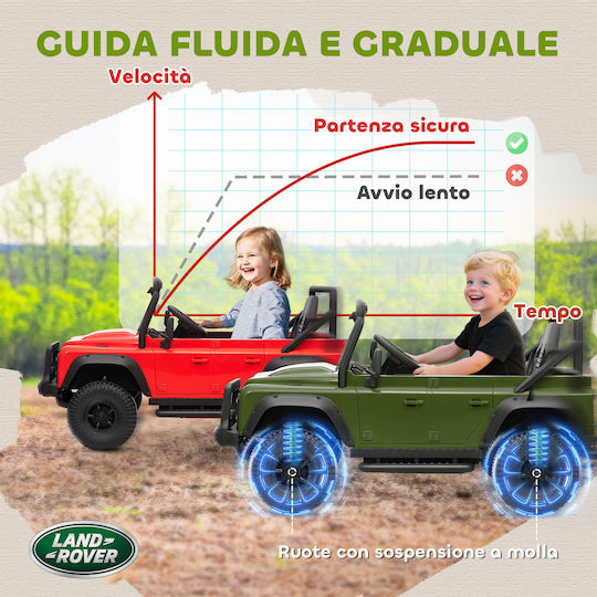 Land Rover Cu Un Loc Cu Telecomandă Licențiat 12 Volți Verde