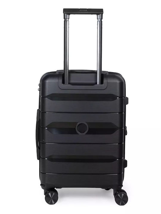 Cardinal Cabin Hard Travel Suitcase Black with 4 Wheels Height 55cm