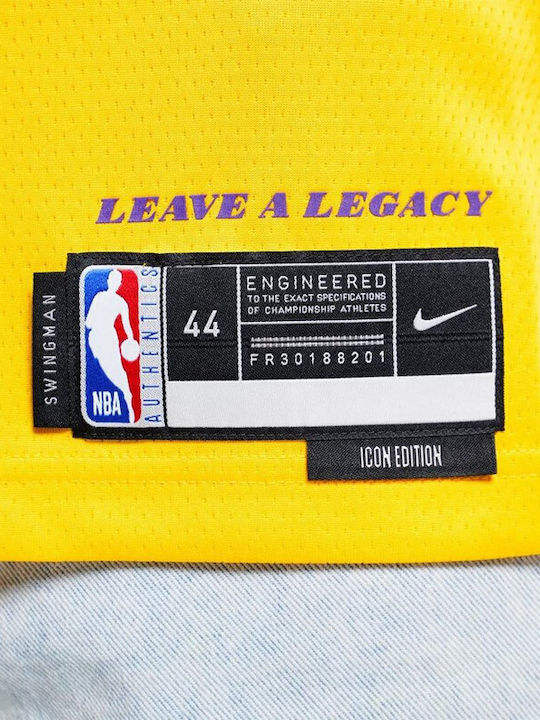 NBA LeBron James Los Angeles Lakers Swingman Icon Edition 2022/23 Jersey Style Basketball
