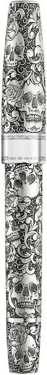 Montegrappa Πένα Γραφής Ασημί με Μπλε Μελάνι