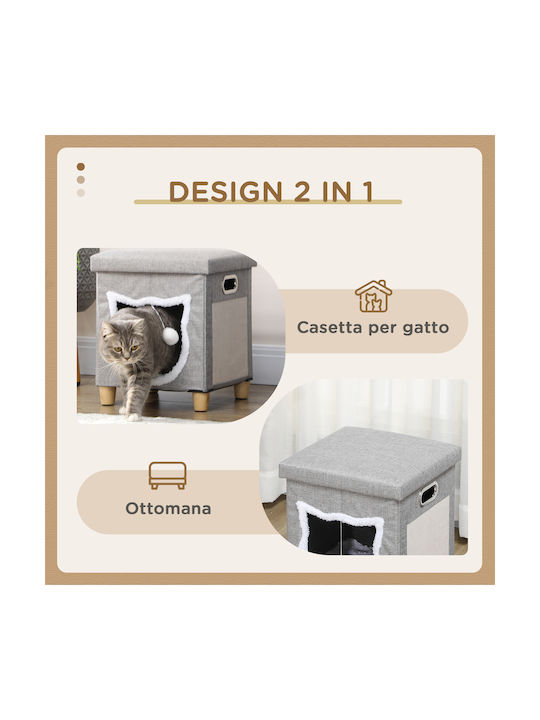 Pawhut Cats Scratching Post Gray 35.5x35.5x42.5cm
