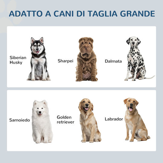 Pawhut Stainless Steel Food Bowl for Dog & Cat 2L 60x30x36cm
