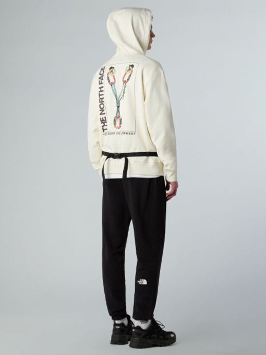 Sweatshirt with Hood White Dune