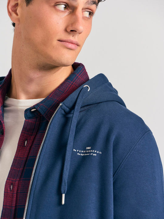 Sweatshirt with Hood Navy Blue