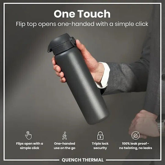 Ion8 Recyclable Thermos Bottle Stainless Steel BPA Free 920ml Grey