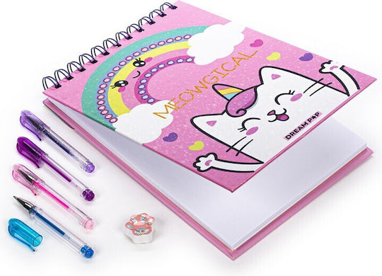 Sketchbook Tri-Coastal 5 Pens Eraser Stickers Caticorn