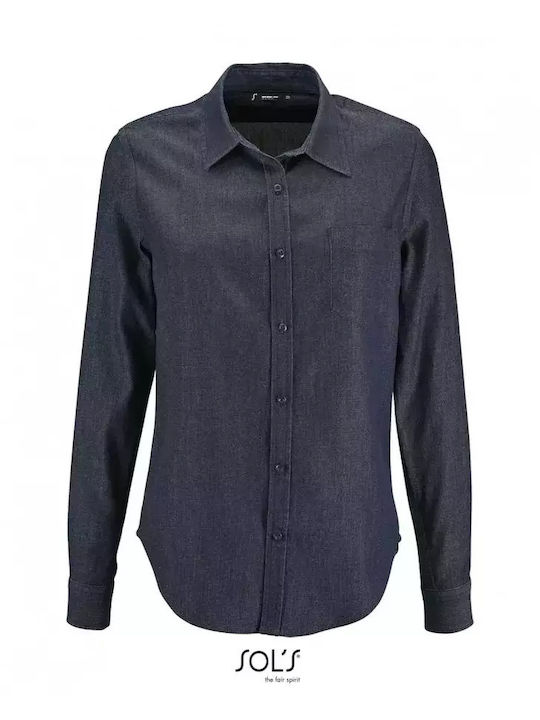 Barry Μακρυμάνικο Γυναικείο Τζιν Πουκάμισο Brut Denim