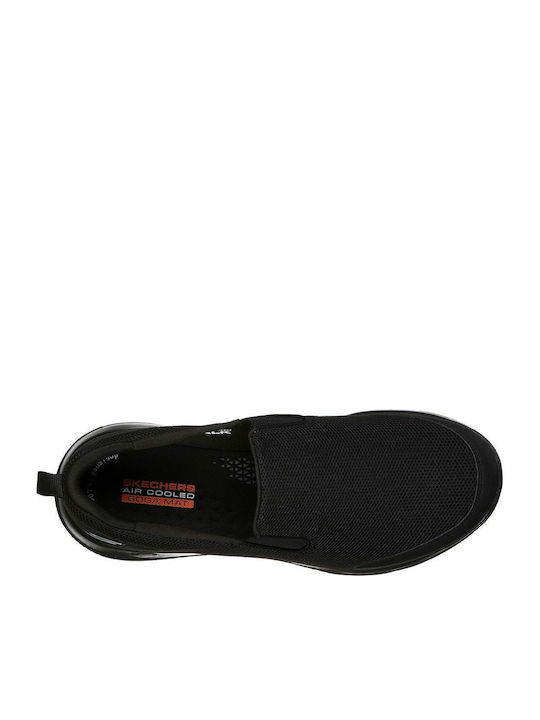 GOwalk Max Clinched Ανδρικά Slip-On Μαύρα