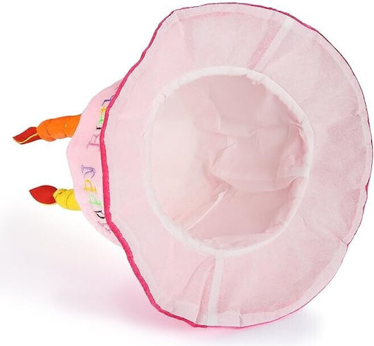 Pălărie Happy Birthday Accesoriu Petrecere Flippy Design Tort Temă Zi De Naștere 60x60x55 Cm Roz