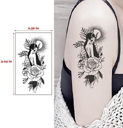 Set 30 Temporary Tattoos Flippy Water-based Design 1 Black