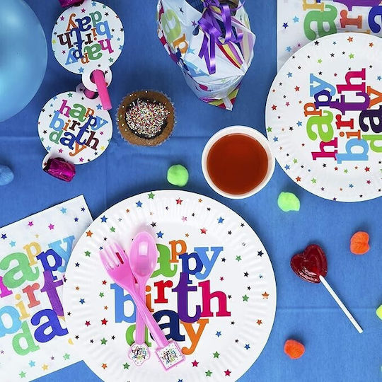 Set 10 Tischservietten Flippy Happy Birthday Collection 32 x 32 cm Papier Mehrfarbig