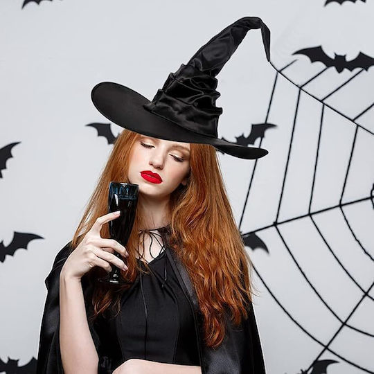 Carnival Hat Black for Halloween 3pcs