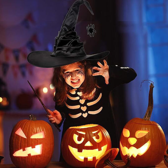 Carnival Hat Black for Halloween 3pcs