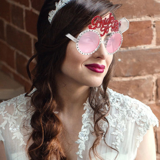 Decorative Glasses Flippy Wedding Theme Bride To Be Model Plastic Pink