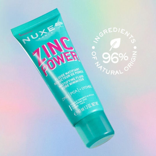 Nuxe Zinc Power Light Ρυθμιστική Λεπτόρρευστη Κρέμα Προσώπου 40ml