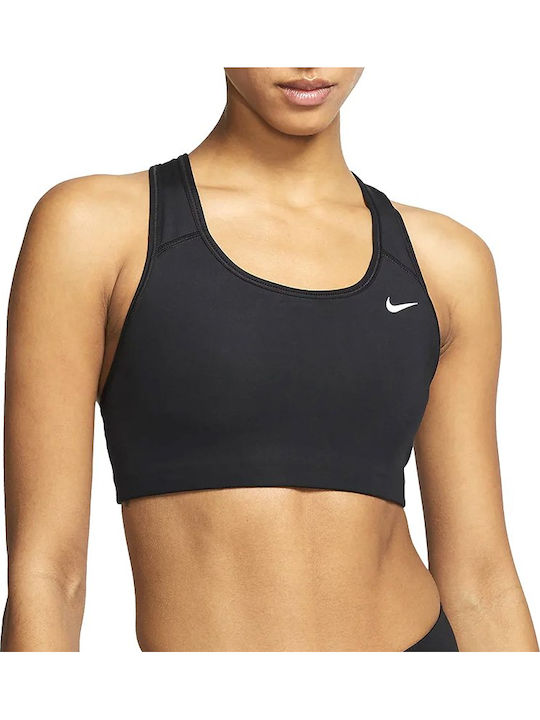 Swoosh Women's Athletic Sports Bra Black
