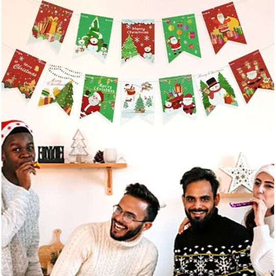 Decorațiune De Crăciun Flippy Banner Tip 12 Bucăți Ușă Perete Multicolor Șir Inclus Model A