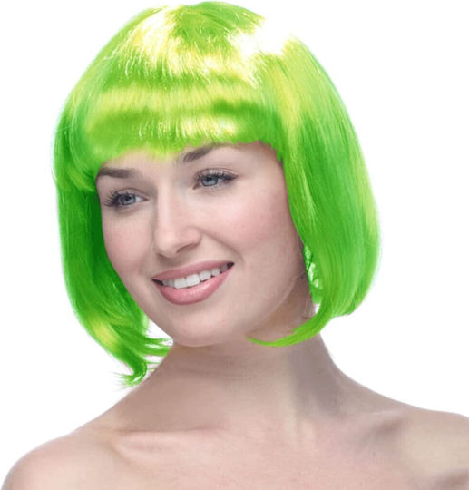 Perucă Cosplay Tuns Bob Flippy cu Breton Carnaval Petreceri Tematice de Halloween Mărime Unică Verde