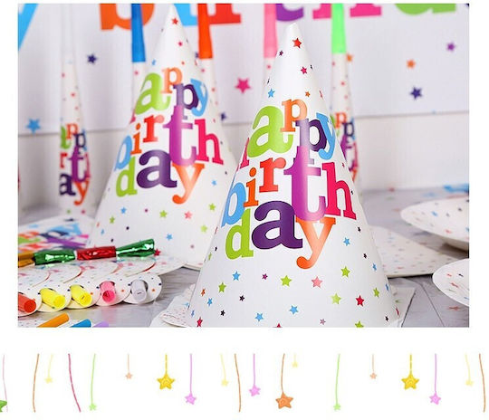 Set 6 Pălării De Petrecere Flippy Happy Birthday Colecție Multicoloră