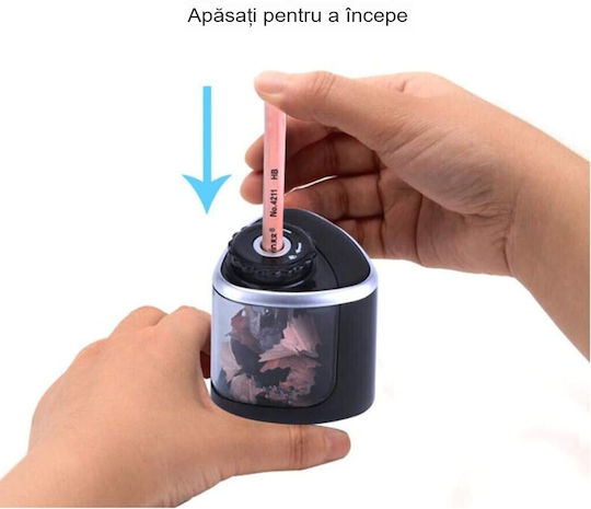 Ascuțitor Electric Semi-Automat Flippy Din Plastic 2 Baterii Aa Nu Sunt Incluse 6,5 X 6,5 X 7,5 Cm Negru