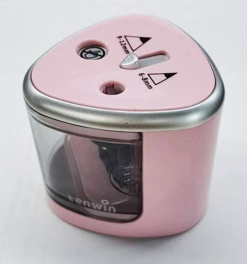 Ascuțitor Electric 2 Găuri Flippy Gri 4 X Baterii Aa Nu Sunt Incluse 7.5 X 7.5 X 7.5 Cm Roz