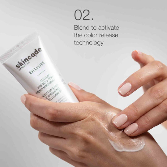 Skincode Exclusive Cellular Protect & Perfect Κρέμα Προσώπου Ημέρας με Χρώμα και SPF15 για Ενυδάτωση & Αντιγήρανση 30ml
