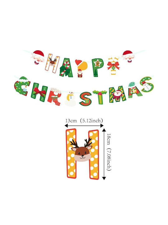 Decorațiune De Crăciun Flippy Banner Tip 16 Bucăți Ușă Perete Multicolor Șnur Inclus Model C