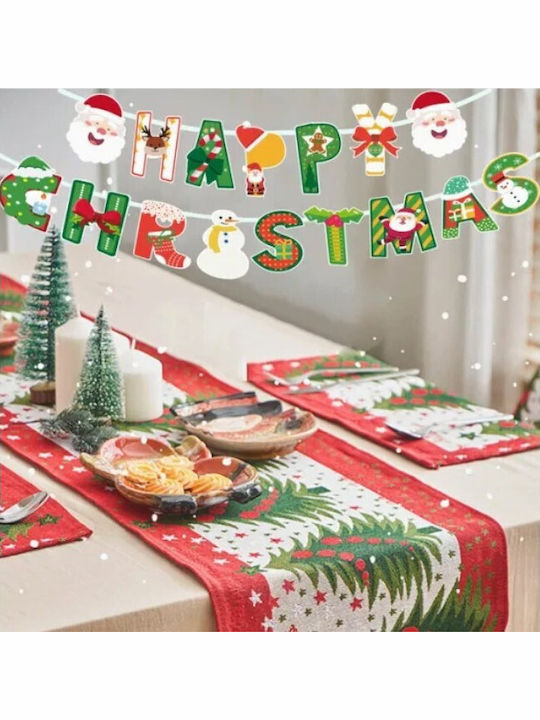 Decorațiune De Crăciun Flippy Banner Tip 16 Bucăți Ușă Perete Multicolor Șnur Inclus Model C