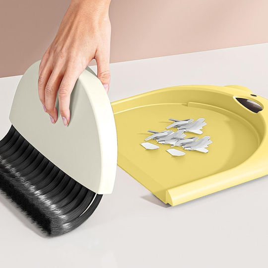 Besen Kehrschaufel Set Flippy Büro Aus Pp Bär Modell 23,5 X 18 Cm Gelb