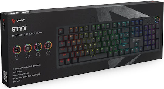Savio Gaming Tastatur mit Outemu Pfirsich Stumm Schaltern und RGB-Beleuchtung (Englisch US)