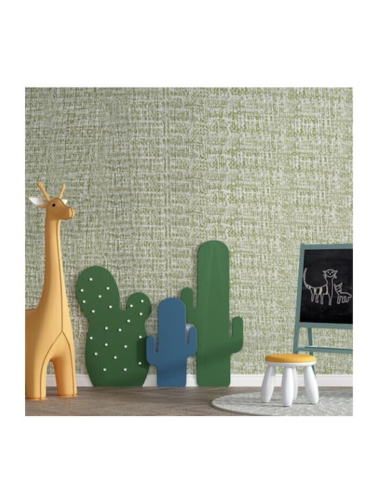 Rulou de Perete Autocolant Flippy Canvas 10 M Rezistent la Umiditate 2,5 Mm Grosime Model Texturat Verde Deschis
