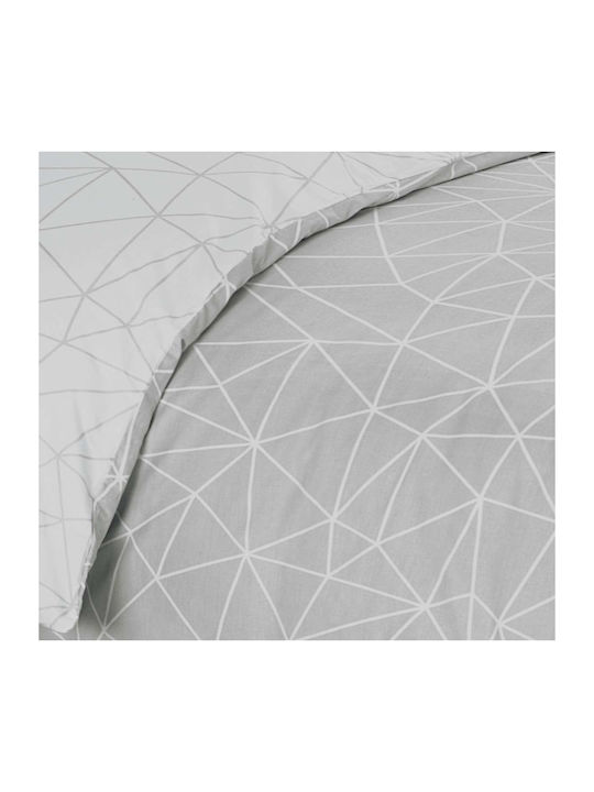 Espree Set Cotton Duvet Cover Single with Pillowcase 160x240cm Mila Gray